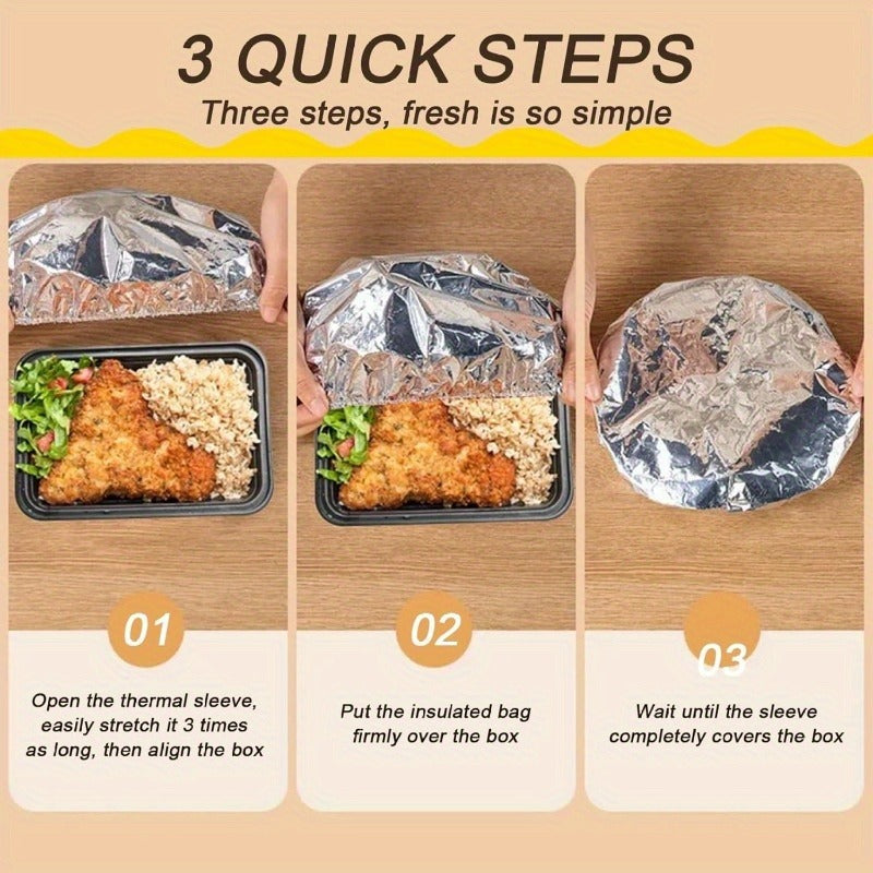 MealGuard | Rekbare aluminiumfolie voedselafdekkingen – 50 stuks, herbruikbare luchtdichte deksels voor kommen en borden