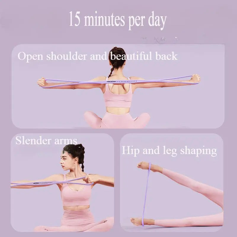 Flex8 | Elastische fitnessband in de vorm van een 8 voor kracht en stretching