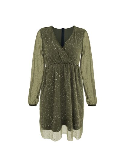 Lysaria |Dames mini jurk met ballonmouwen – Korte jurk met pofmouwen