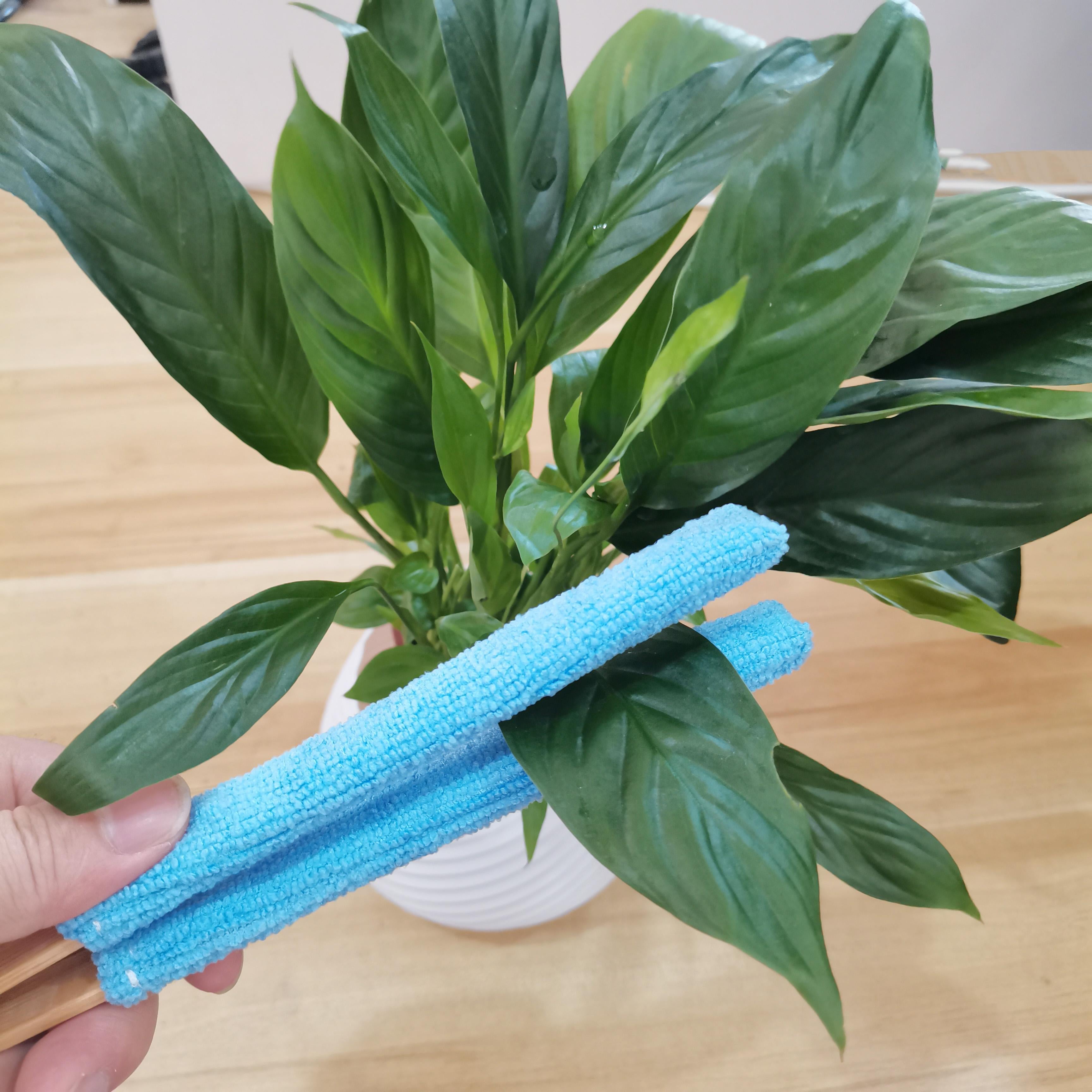 CleanLeaf | Handmatige Bladerenborstel – Microvezel met Zachte Borstels, Houten Handvat voor Thuis