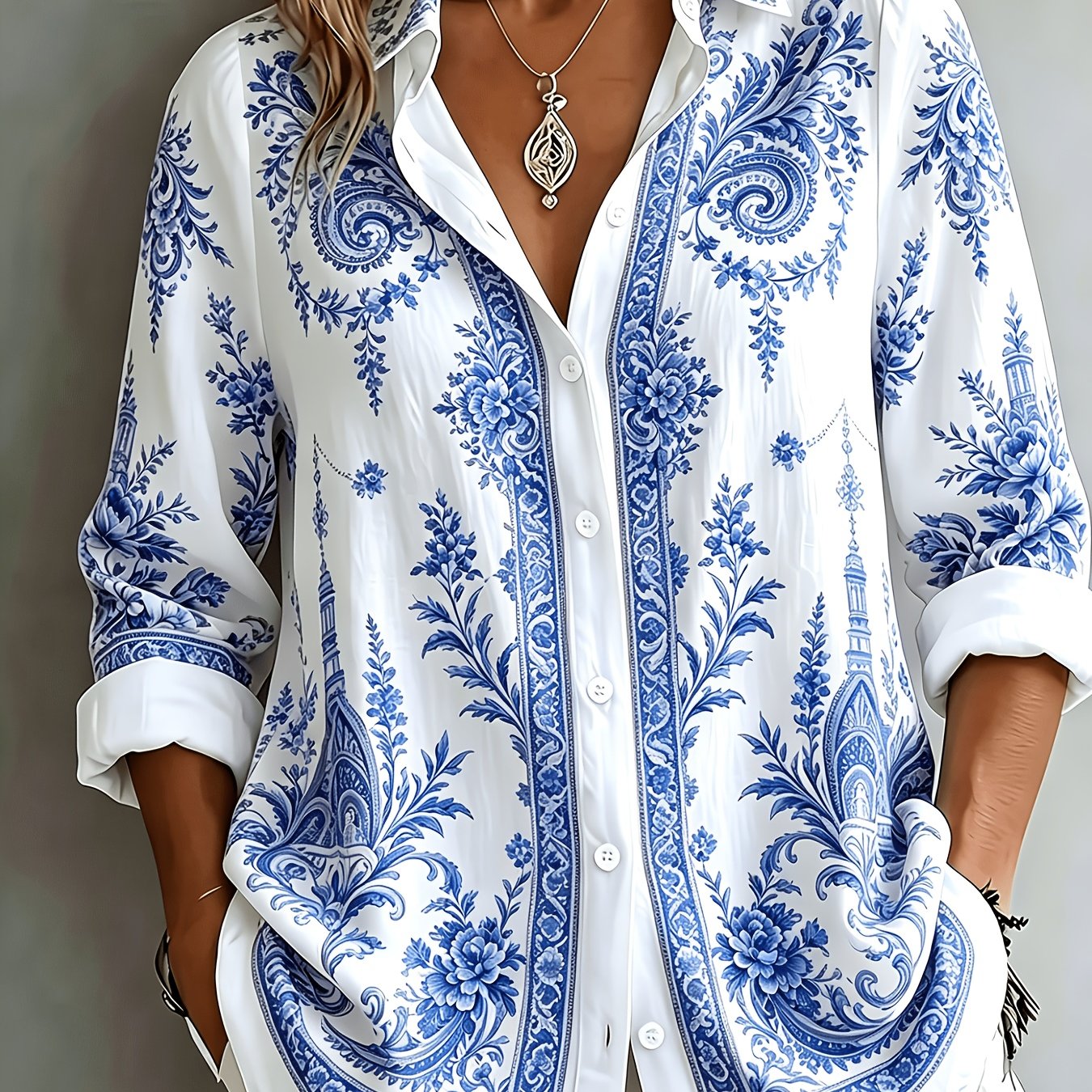 Velyn | Casual, elegante damesblouse – Ademende zomerbluis