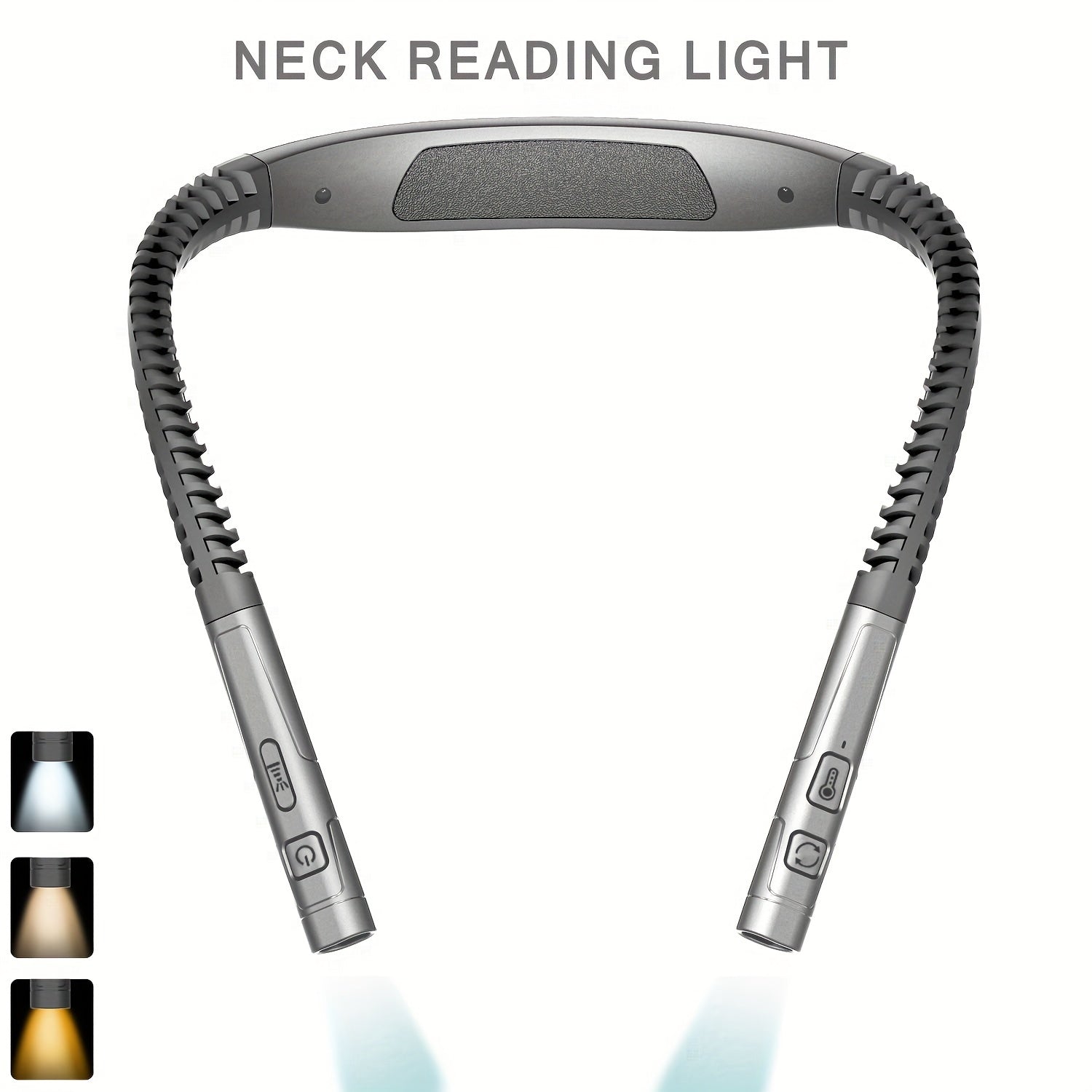 GlowBand | Dimbare oplaadbare nekleeslamp - USB-boeklamp voor lezen, breien, kamperen en werk