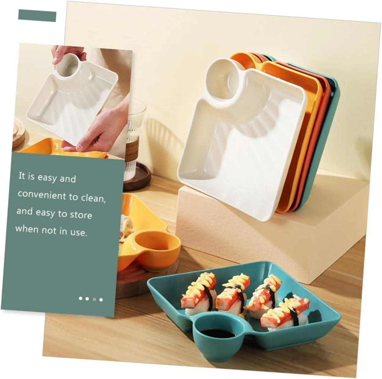 SmartServe | Dipschaal met geïntegreerd sauscompartiment – Serveerschaal voor chips & dip