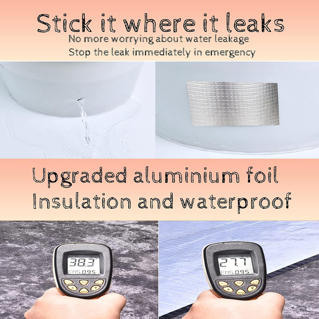 Sealix | Aluminium afdichtband voor zwaar gebruik - waterdicht, hittebestendig, reparatie van lekken