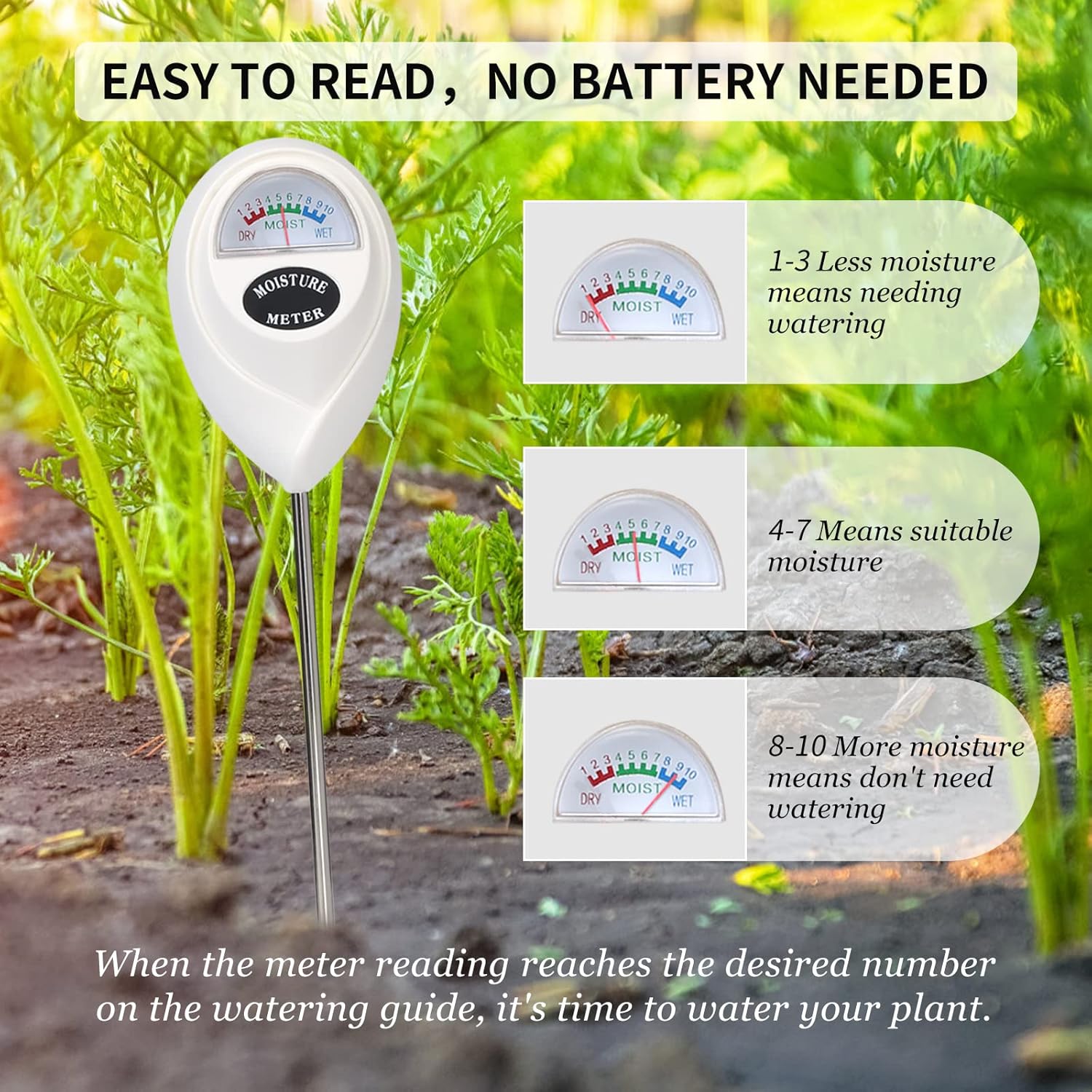 SoilScan | Digitale Bodemvochtmeter – Nauwkeurige Waterniveau Tester voor Planten, Tuin