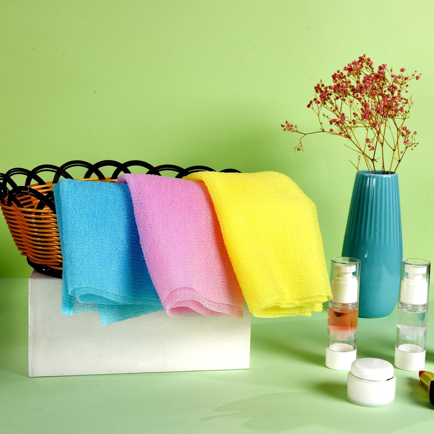 SmoothSkin | Diep reinigende scrubwashandjes set – Zacht, duurzaam, gezicht & lichaamsscrub, milde huidscrub