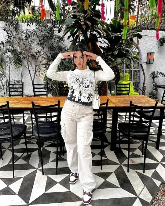 Elva | Dames cargobroek – relaxte pasvorm en hoge taille streetwear broek