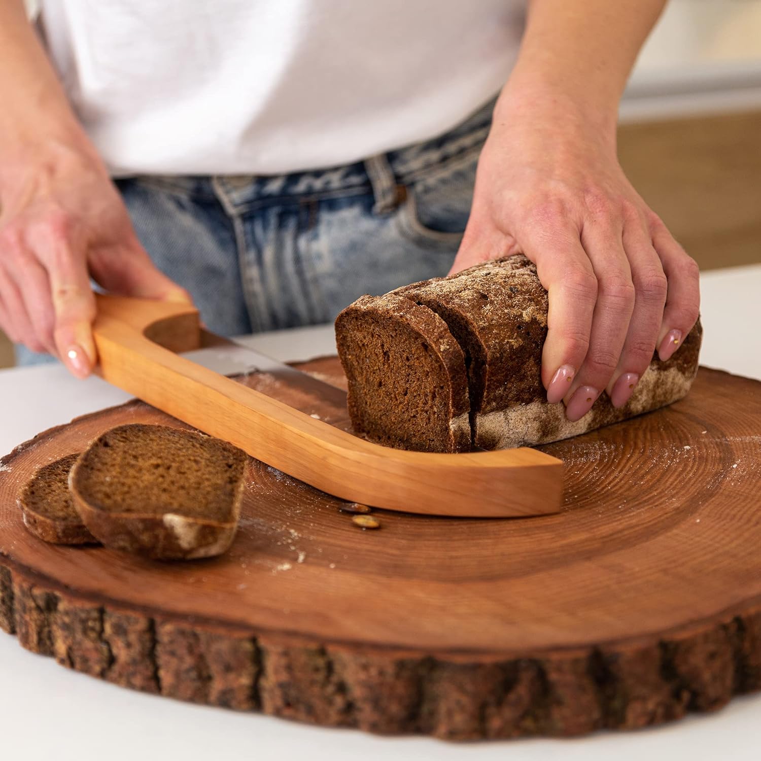 CrustCutter | Broodmes - gekarteld precisiemes voor perfecte plakjes, behoudt broodvorm