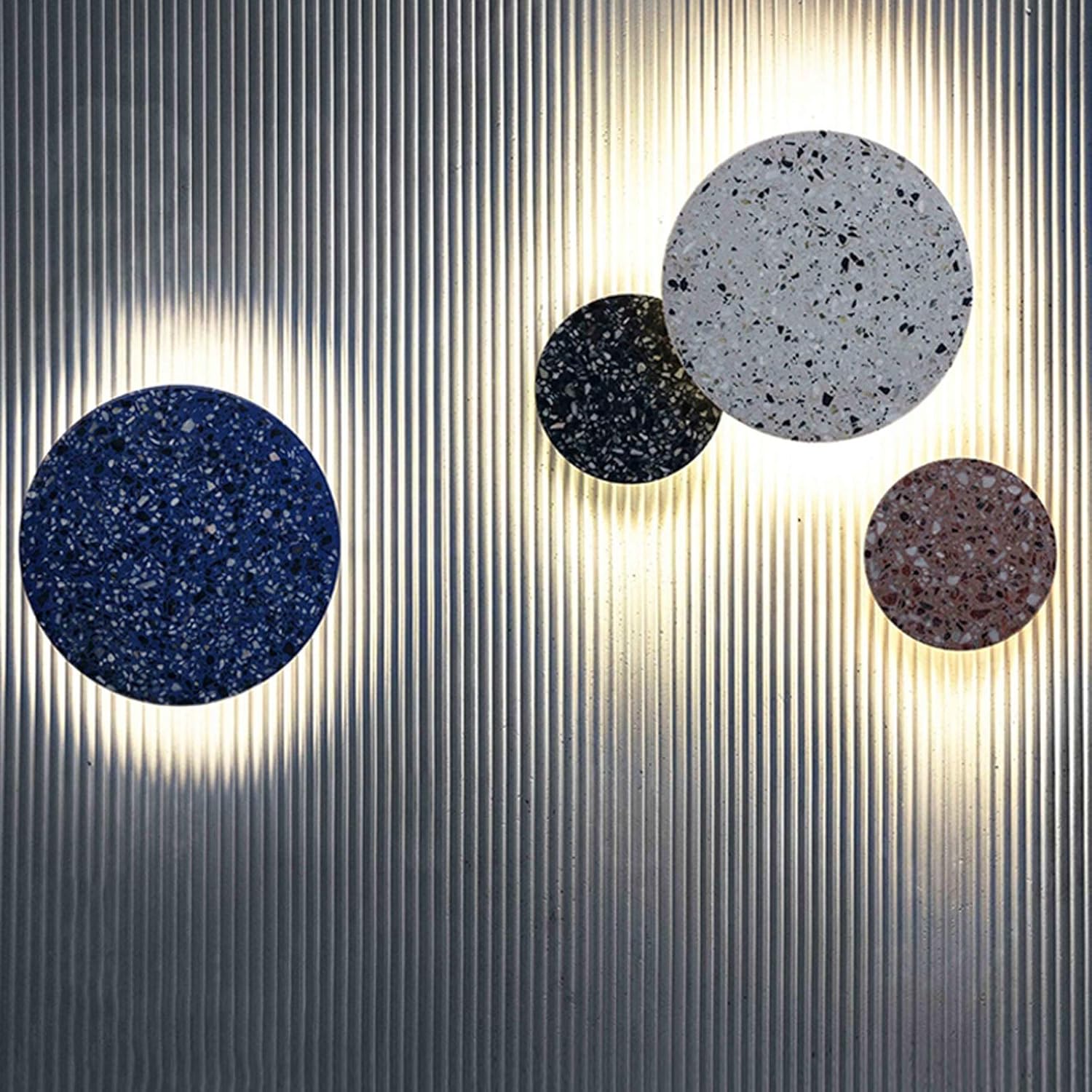 ZenithOrb | Round Marble Wall Sconce – Modern Terrazzo Disc LED Light for Indoor Decor