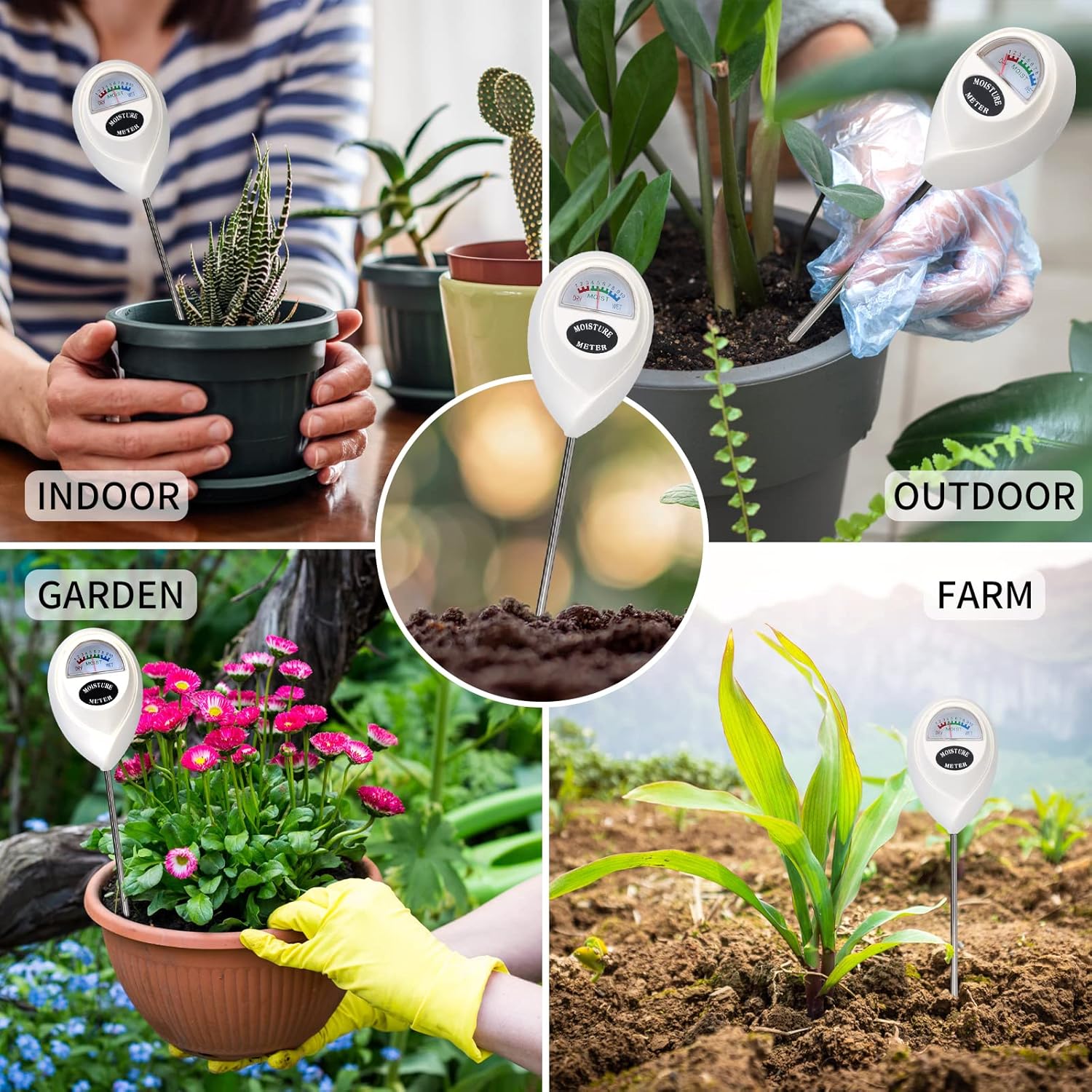 SoilScan | Digitale Bodemvochtmeter – Nauwkeurige Waterniveau Tester voor Planten, Tuin