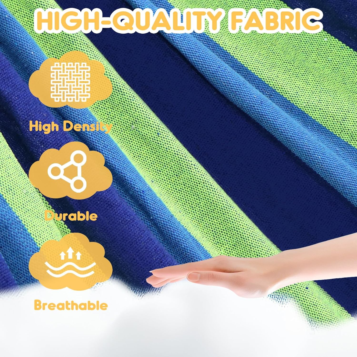 BreezeCot | Katoen Camping hangmat - Draagbare Canvas hangmat, Comfort Outdoor Patio Gear