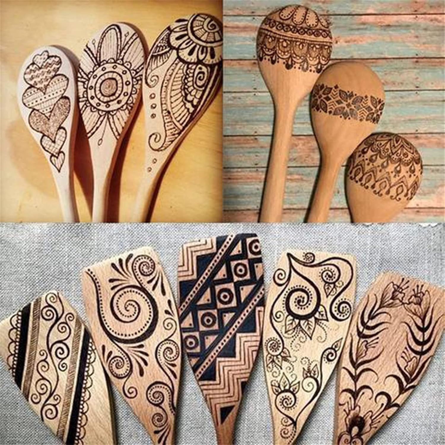 BurnCraft | Houtbrandset - Stempelgereedschap met 28 tips voor hout, leer en handwerk