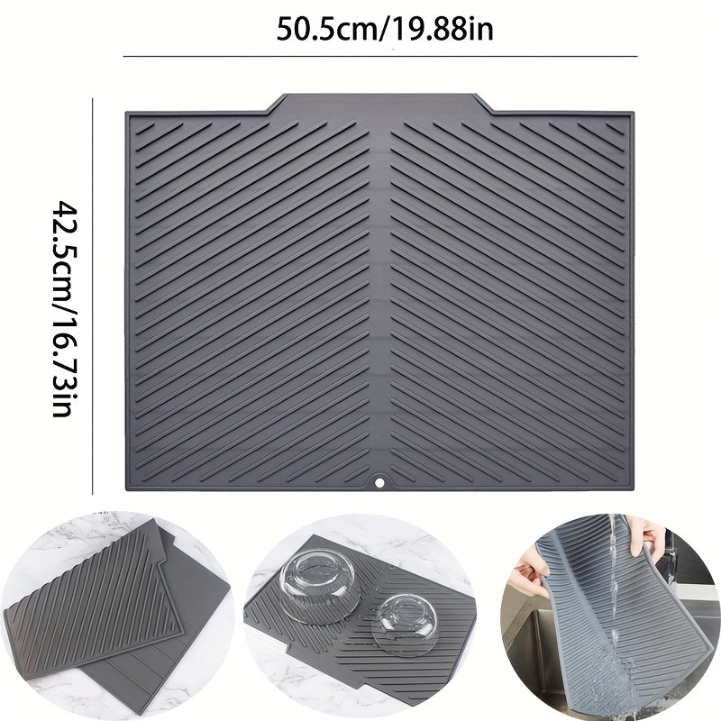 MatEase | Silicone Vaatdroogmat - Opvouwbaar, hittebestendig, multifunctionele keuken afdruipmat