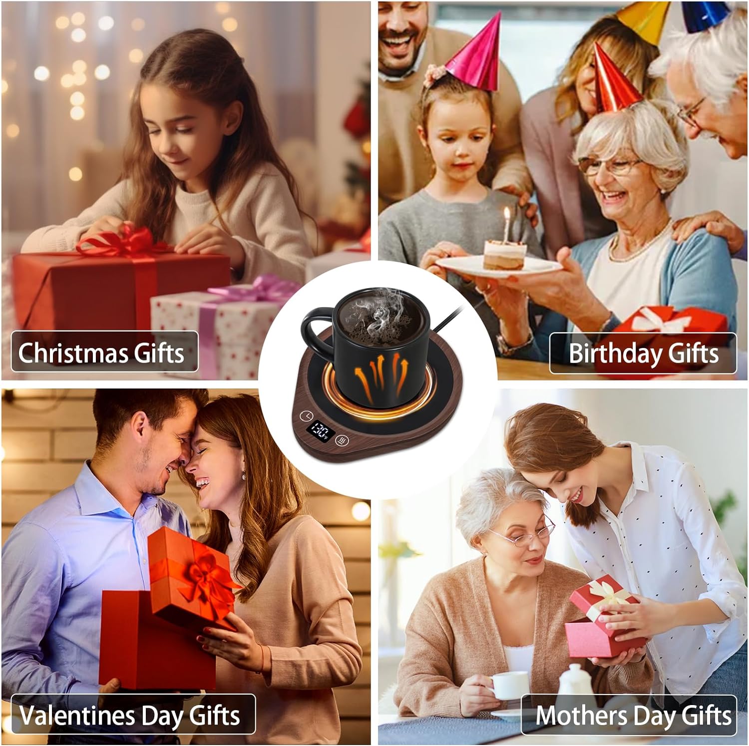 CuppaHeat | Elektrische Koffiemok Warmer Set – USB Verwarmer voor Koffie, Thee & Dranken