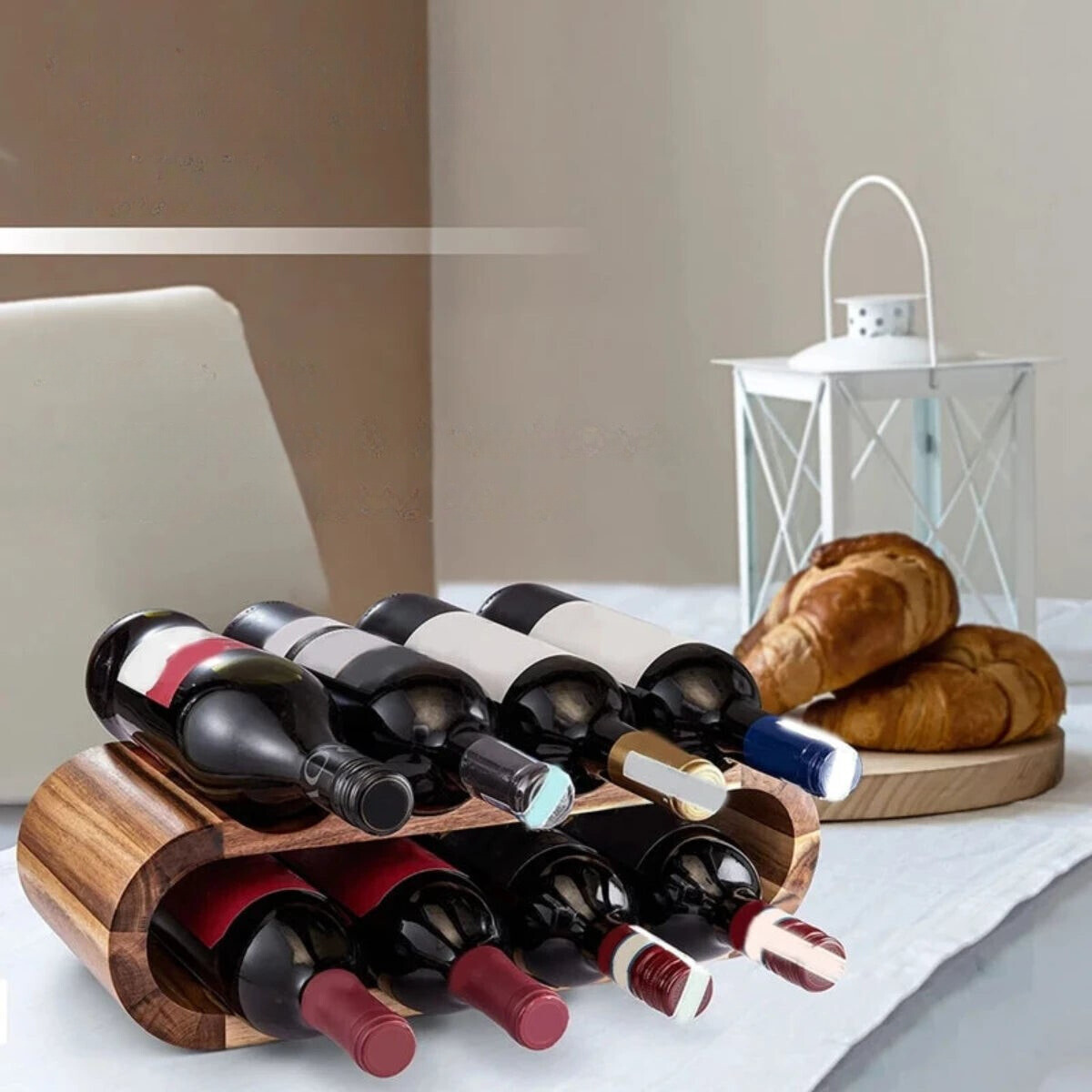 BottleNest | Houten wijnrek – Ruimtebesparende opbergorganizer voor flessen