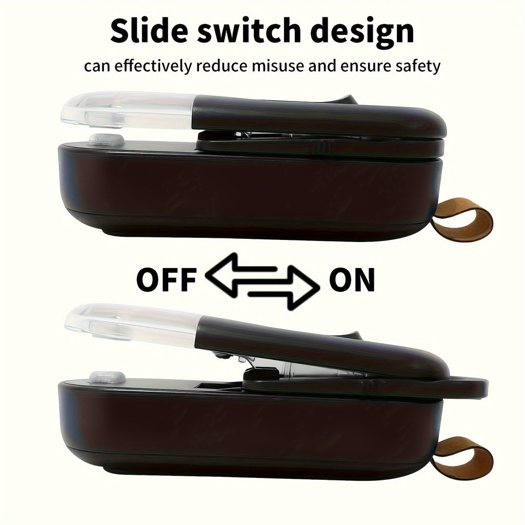SealZip | 2-in-1 Mini Zakjes Sealer & Snijder - Draagbare Vacuüm Verpakkingsmachine voor Voedselopslag, Snacks