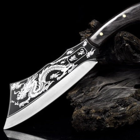 BladeFury | Dragon Slayer-mes – Handgemaakt koksmessen van koolstofstaal voor keuken- en culinair gebruik