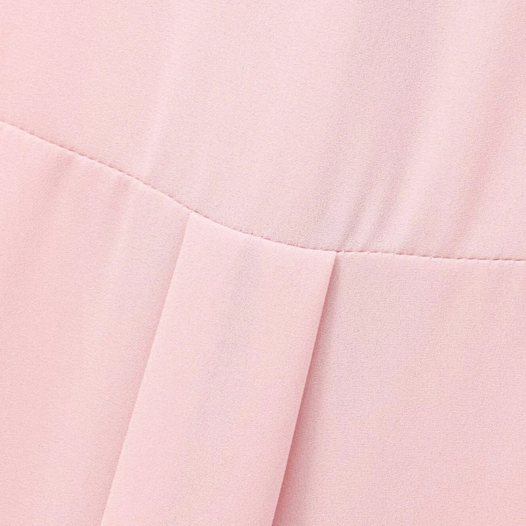Elowen | Dames chiffonblouse met lange mouwen, stippen en strik – elegante, casual top voor op kantoor