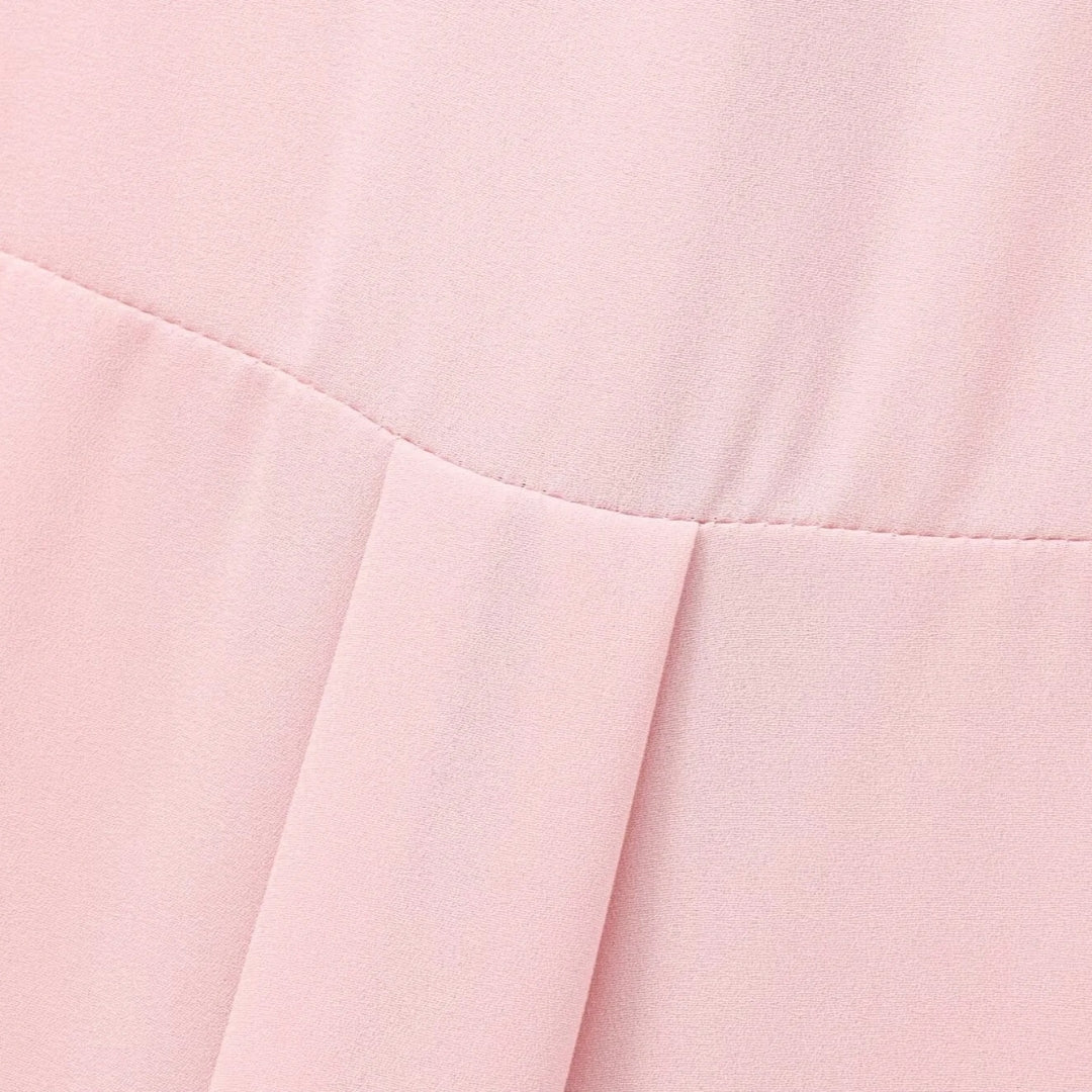 Elowen | Dames chiffonblouse met lange mouwen, stippen en strik – elegante, casual top voor op kantoor