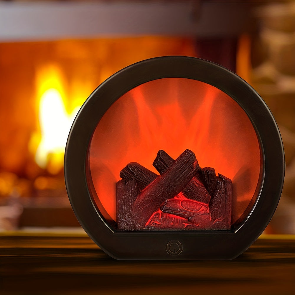 FlameGlow | Simulatie Houtskool Vlamlamp - Batterij- & USB-voeding voor binnen-/buitendecoratie