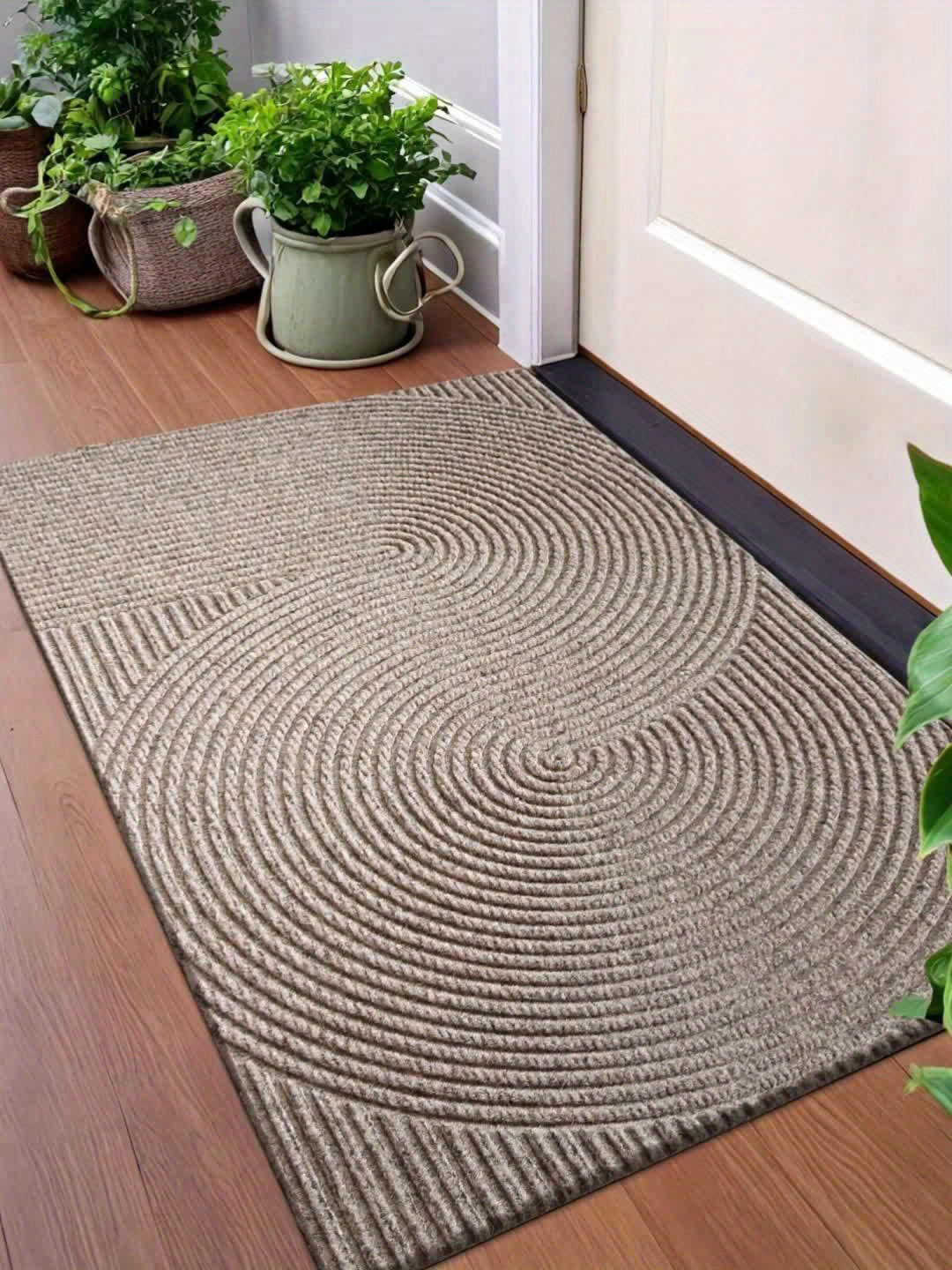 DoorMate| Antislip Laagprofiel Deurmat - Geometrisch Patroon Entree Deken, Binnen Buiten
