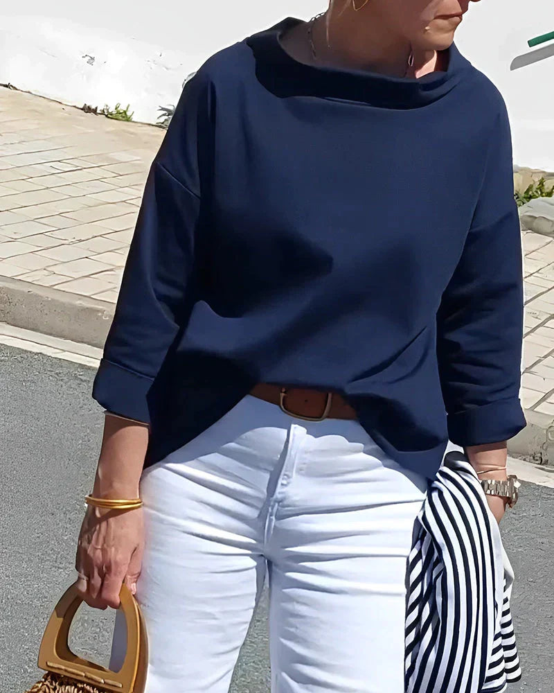 Ulmaria | Casual Blouse met 3/4 Mouwen – Luchtige Top met Relaxte Pasvorm voor Elke Dag