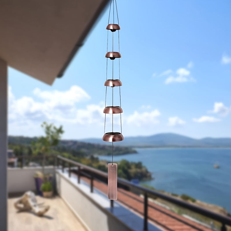 ZenChime | Klassieke ijzeren pagodetoren met 5 verdiepingen - Japanse stijl, retro metalen bellendecoratie