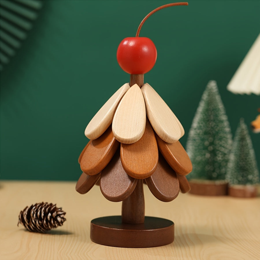 FestivCoast | Houten kerstboom onderzetters met standaard – 3 stuks, creatief boomvormig, hittebestendig
