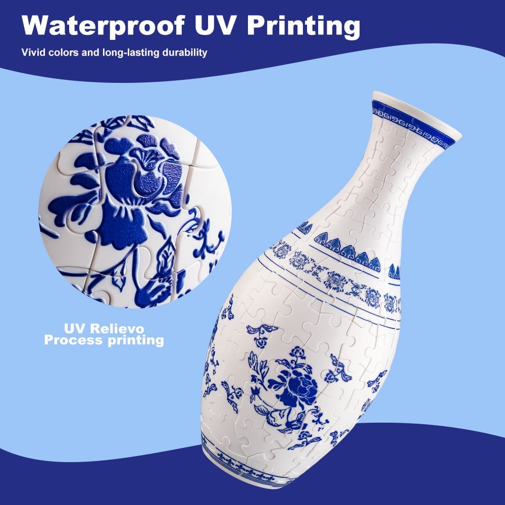 VaseCraft | 3D Puzzelvaas - Decoratieve Bloemenvaas met Verwijderbare Waterhouder, Creatieve DIY Woondecoratie, Uniek Modern Ontwerp