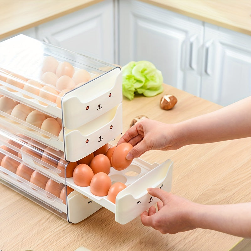 EggVault | Stapelbare eierhouderlade – Transparante keukenorganizer