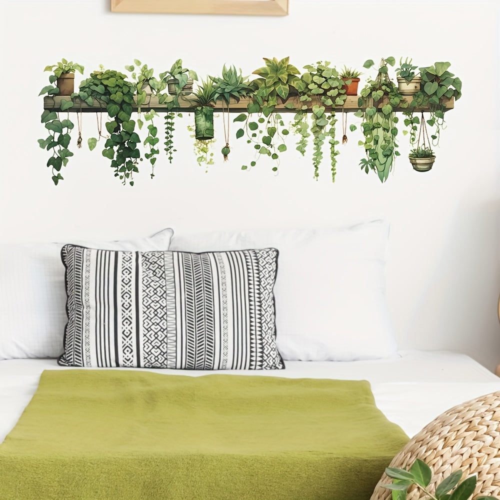 VerdeWall | Groene Planten Wandstickers – Hangende Mand PVC Wandstickers