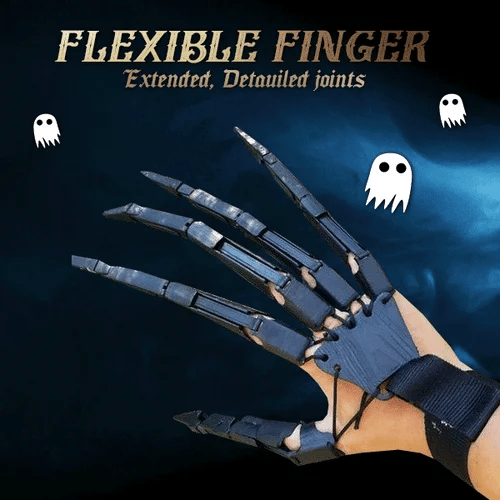 CreepaClaw | 3D-beweegbare vingerverlenging – beweegbaar cosplay-klauwhandaccessoire voor Halloween