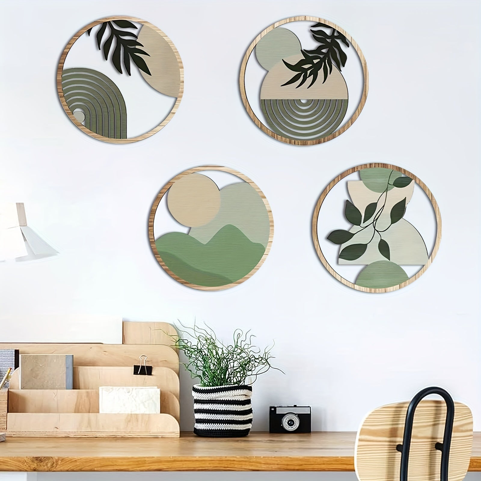 WoodlandEcho | Boheemse houten muurkunst - Rustieke Boerderij Holle Sculpturen