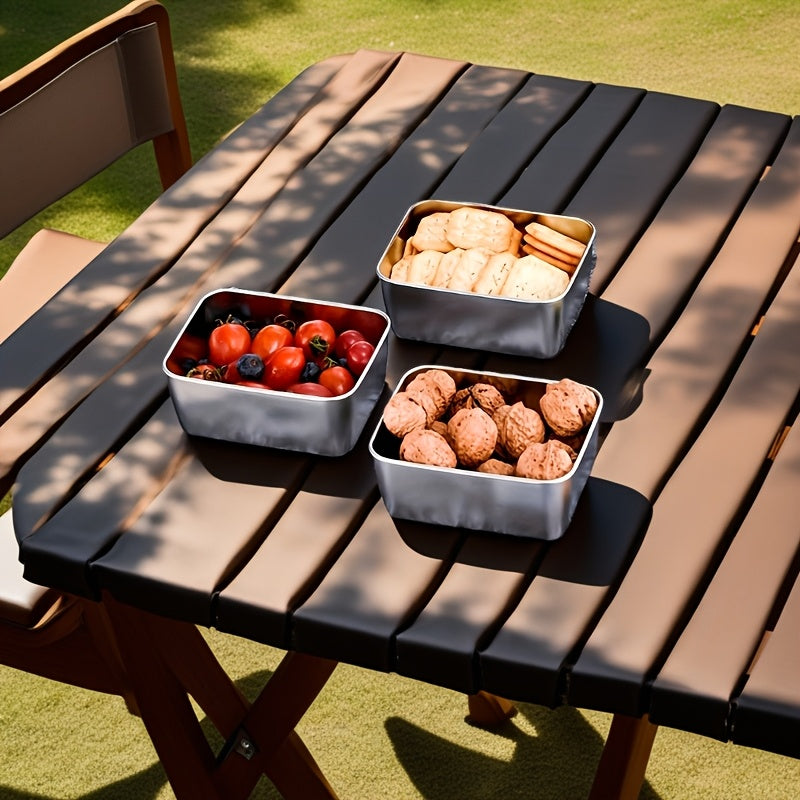 FoodVault | 7 stuks roestvrijstalen voedselbewaarbakjes, lekvrij, stapelbaar, flip-top deksels, BPA-vrij