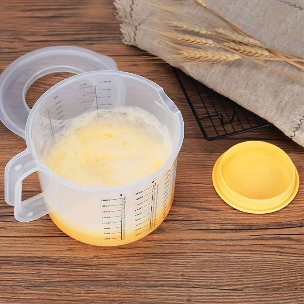 MixGuard | 2.5L Bak maatbeker & mengkom met spatwaterdicht deksel - ideaal voor koken en bakken