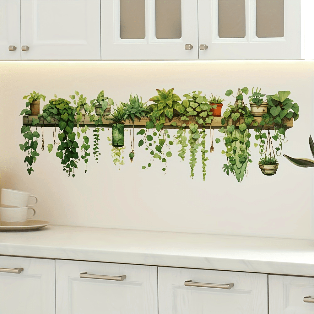 VerdeWall | Groene Planten Wandstickers – Hangende Mand PVC Wandstickers