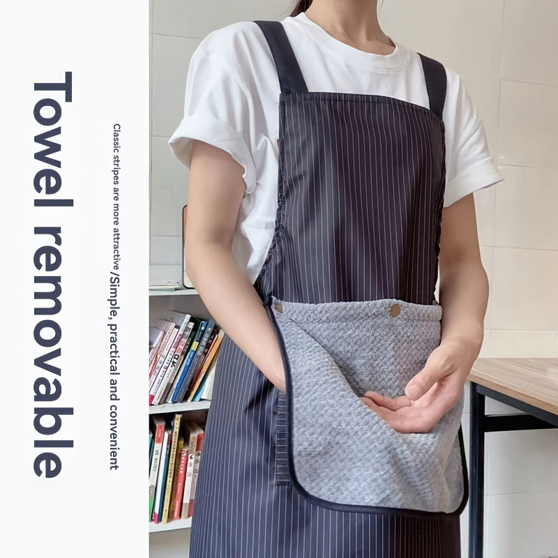 Apronix | Premium afneembare keukendoekschort – dik, absorberend, unisex voor koken, bakken en grillen