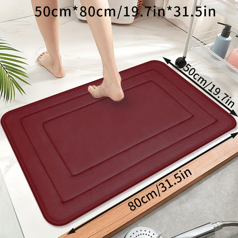 PlushStep | Vintage koraalkleurige fleece badmat – absorberend, antislip, zacht tapijt voor keuken en badkamer