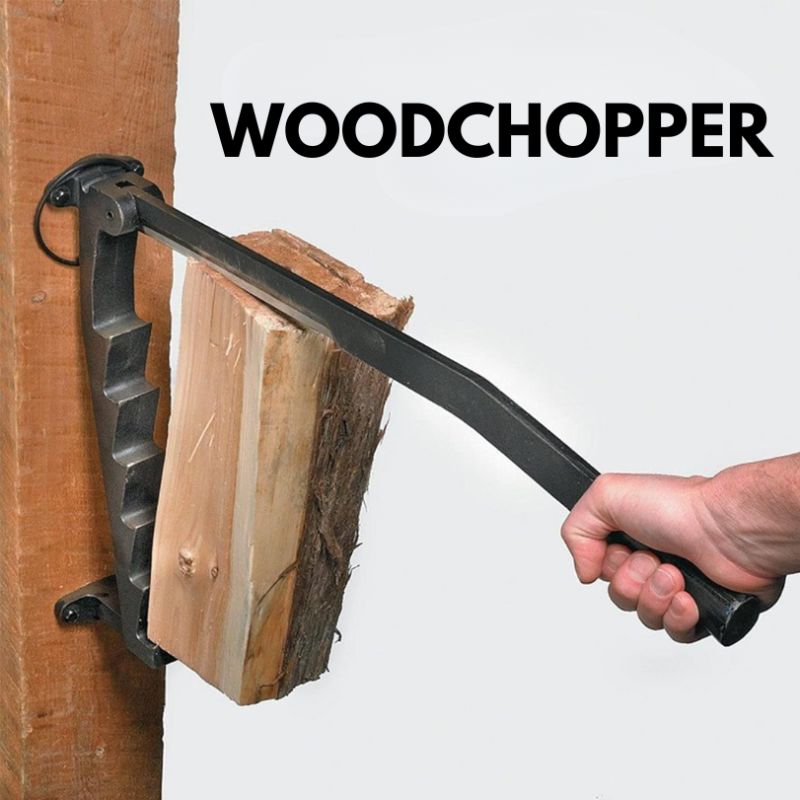 Chopix | Wandgemonteerde houtkliever – Duurzame metalen versnipperaar voor brandhout, veilige en eenvoudige houtverwerking