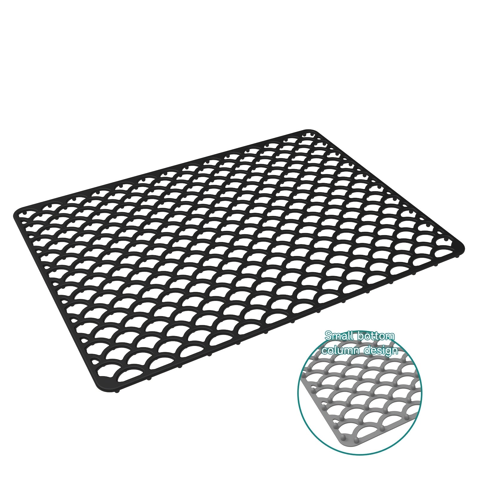 FlexMat | Antislip siliconen gootsteenmat met afvoer en filtergaas