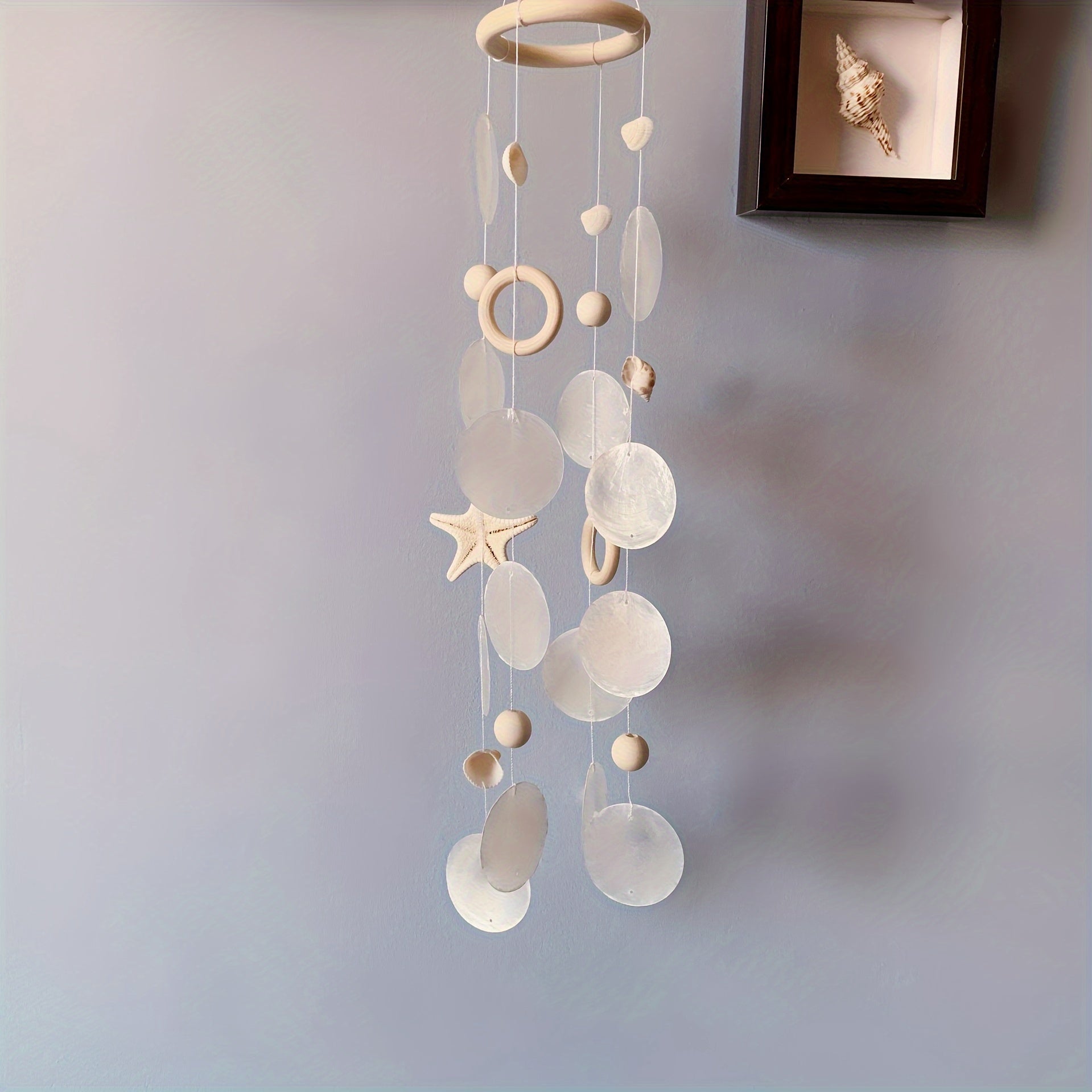 NauticaCharm | Art Deco Kust Windgong - Zeeschelp & Zeester, Boheems Decor