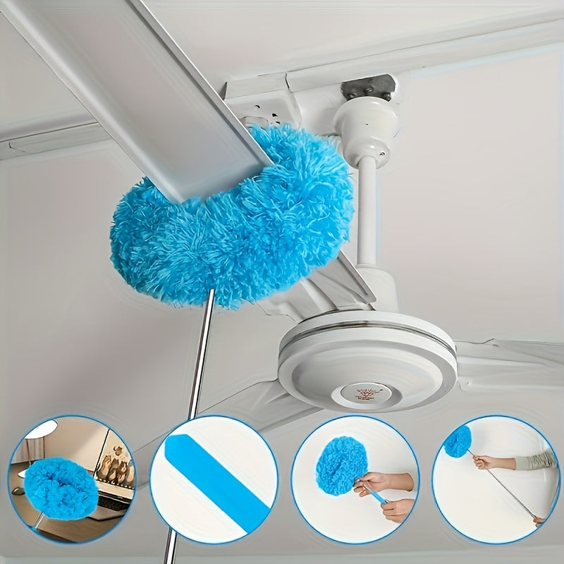 HighSweep | Intrekbare plafondventilator en stofdoek voor hoge plekken – Afneembare borstel en plumeau