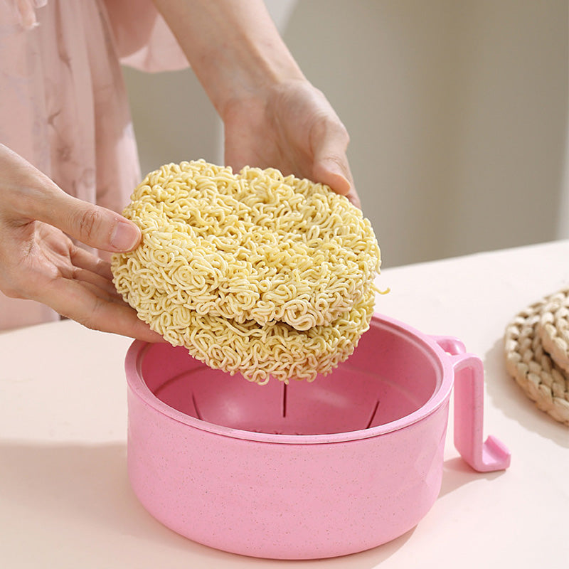 SavorCup | Magnetron Ramen Kom met Deksel & Handvatten - Instant Noodle Cooker, BPA-vrij