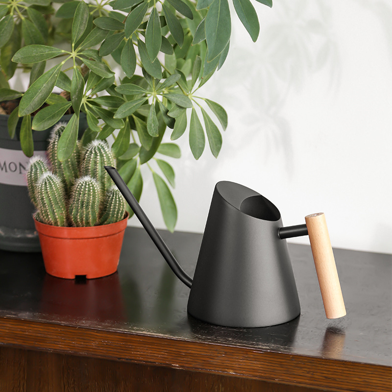 HydraBloom | Moderne gieter met houten handvat – stijlvol gereedschap voor het water geven van tuinplanten