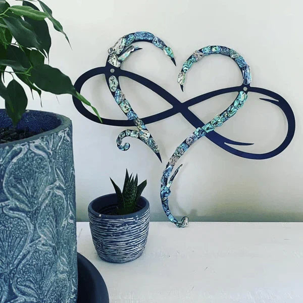 LoveLoop | Metalen wanddecoratie voor oneindige liefdeshartjes - Moderne metalen wanddecoratie