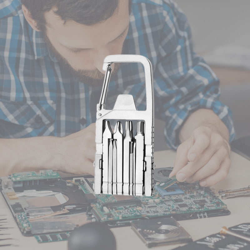 HandiX | 12-in-1 mini multitool  sleutelhanger, flesopener en schroevendraaier (5 stuks)