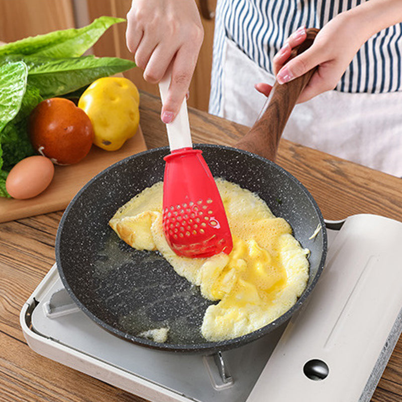 FlexSpoon | Alles-in-één keukenschep – roeren, pureren, uitlekken en persen, hittebestendig, gemakkelijk schoon te maken
