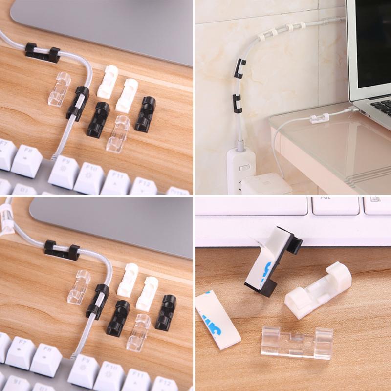 ClipTidy | Zelfklevende kabelklemmen - Organisator voor draadklemmen op bureau, aan de muur en in de auto