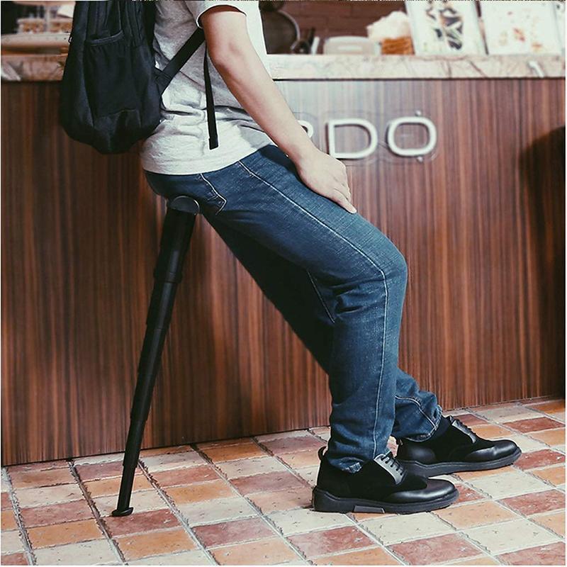 CaneSeat | Opvouwbare wandelstok met telescopische draagbare ministool – Outdoor Reisstoel