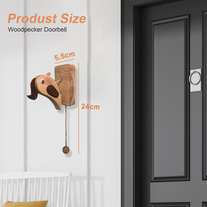 TapNest | Woodpecker Wooden Doorbell – Decorative Home & Café Doorbell